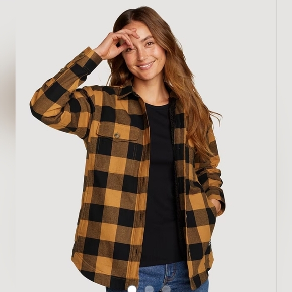 Eddie Bauer Jackets & Blazers - NWT | Eddie Bauer | Women's Eddie's Fleece-Lined Shirt Jacket | Tobacco | 2XL